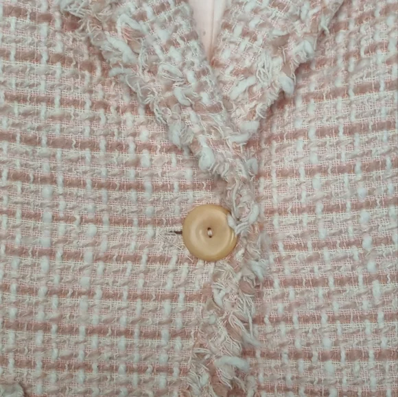 Zara pink tweed blazer size usa 8 is a au 10 to 12 - Picture 6 of 7